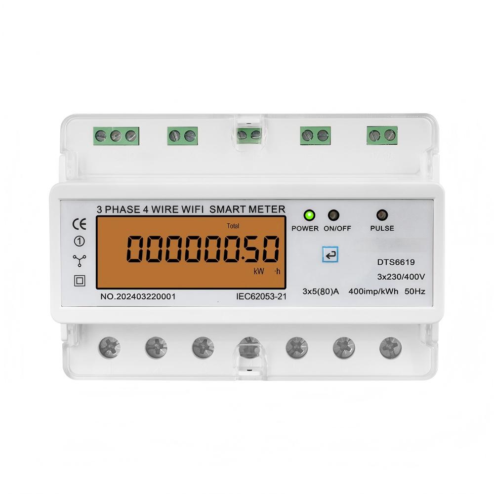 Energy Meter Din Rail Wifi - มิเตอร์วัดพลังงานอัจฉริยะ 3 เฟส 4 สาย พร้อม