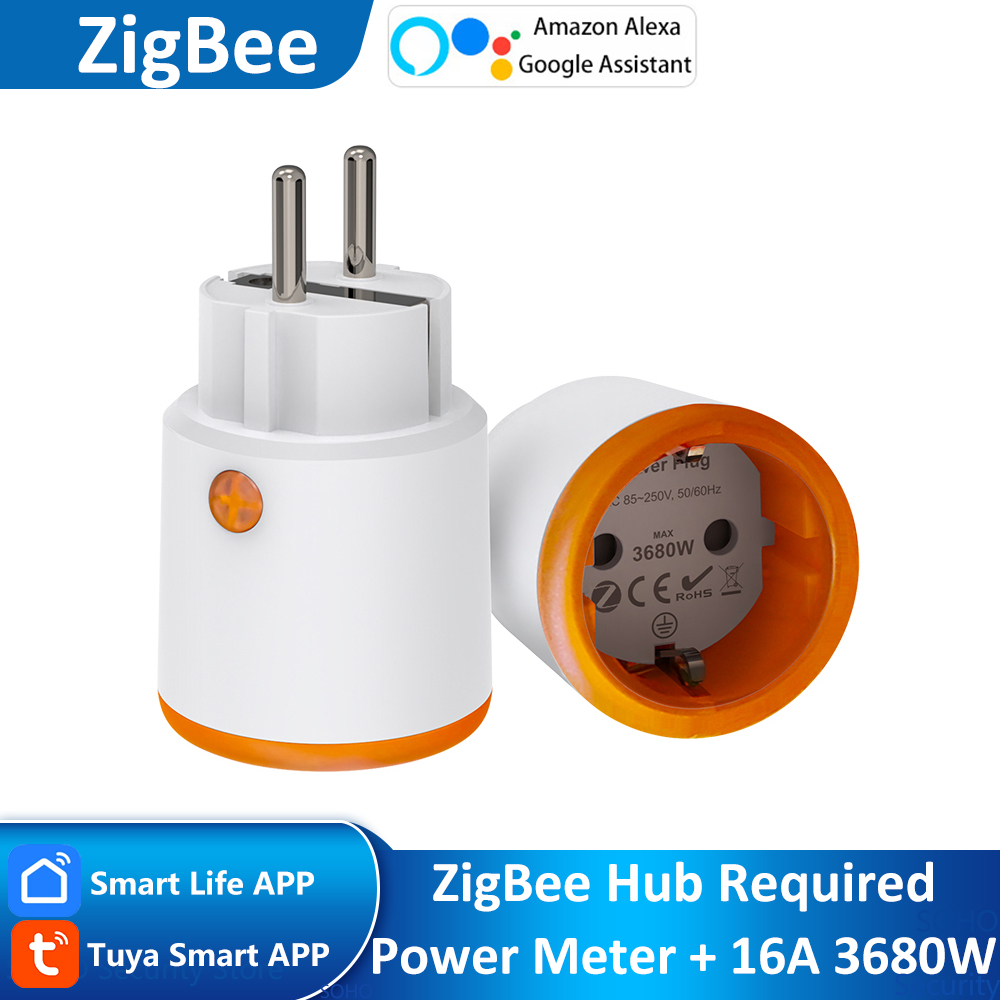 Smart Plug Zigbee 16A - EU 16A Tuya ZigBee สมาร์ทการตรวจสอบพลังงานปลั๊ก Outlet