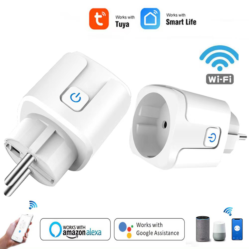 Smart Socket 16A Tuya App - ปลั๊กไฟอัจฉริยะ EU 16A/20A พร้อมฟังก์ชั่นตรวจสอบพลังงานและตั้งเวลา ทำงานร่วมกับแอป Tuya