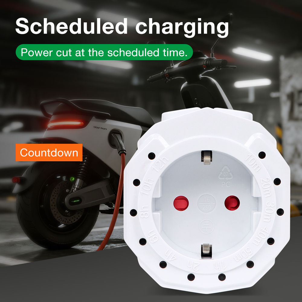Smart Socket With Timer Countdown - สวิตช์ตั้งเวลา 24 ชั่วโมง ปลั๊กตั้งเวลาแบบกลไก ตั้งโปรแกรมได้ ปลั๊กสวิตช์ตั้งเวลาแบบนับถอยหลังอัจฉริยะ