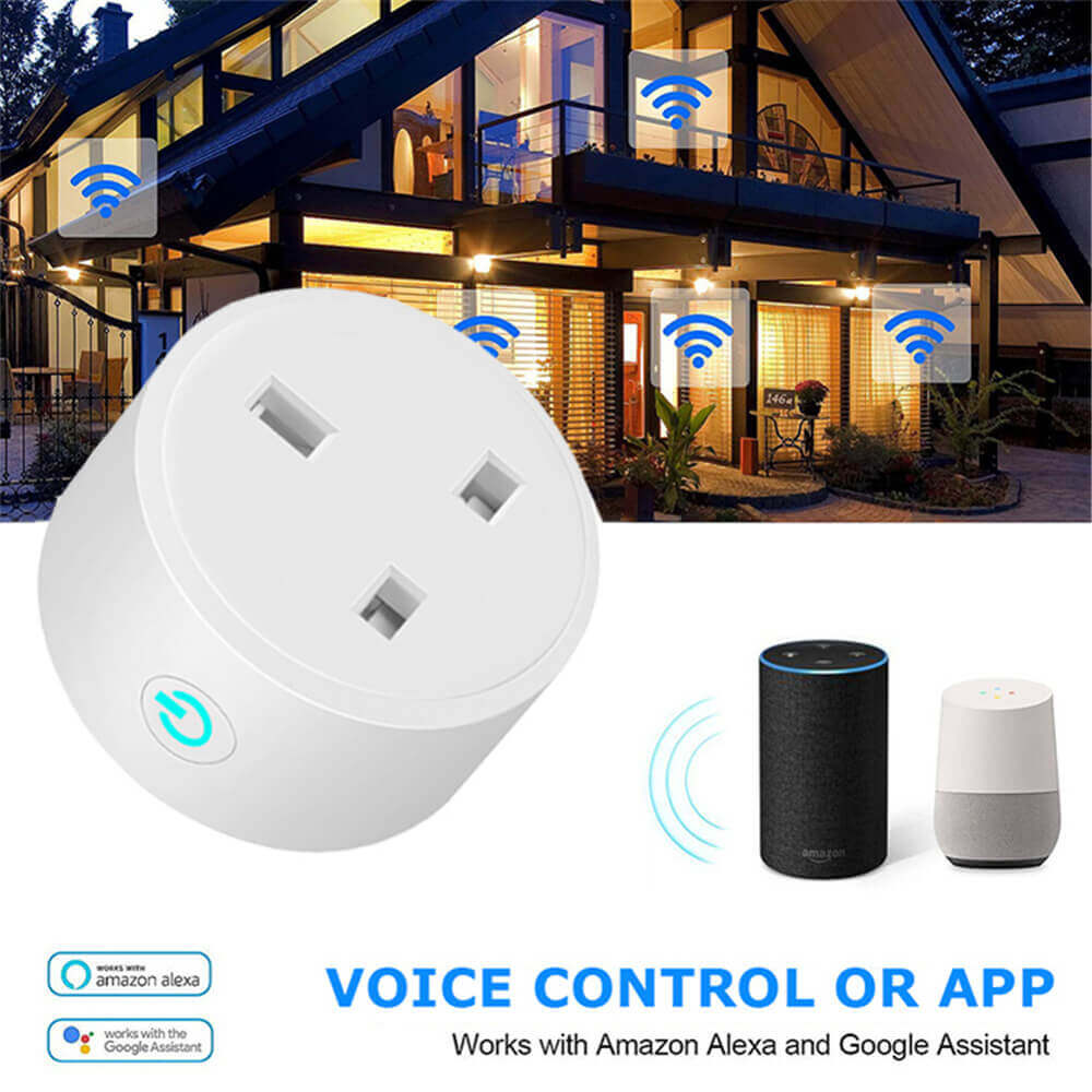 Smart Socket 16A Tuya App - ปลั๊กไฟอัจฉริยะ WiFi แบบ UK 16A พร้อมระบบตรวจสอบพลังงาน