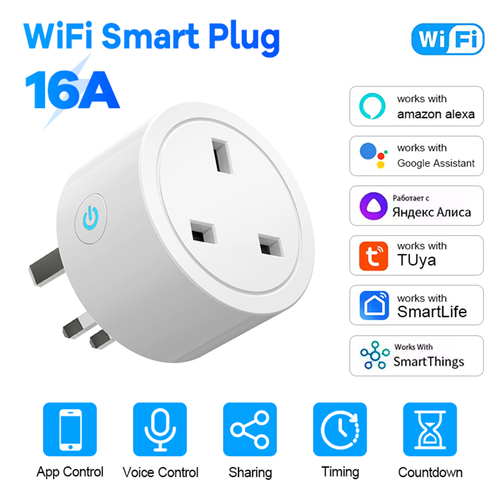 Smart Plug Energy Monitoring Wifi - WiFi Smart Plug 16A UK ซ็อกเก็ต