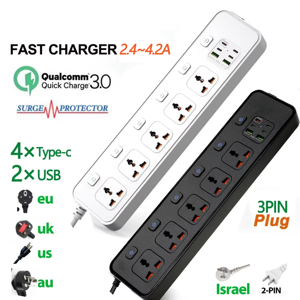 Smart Plug Surge Protector - ปลั๊กพ่วงอเนกประสงค์พร้อมพอร์ต USB Type-C รองรับ QC3.0 20W