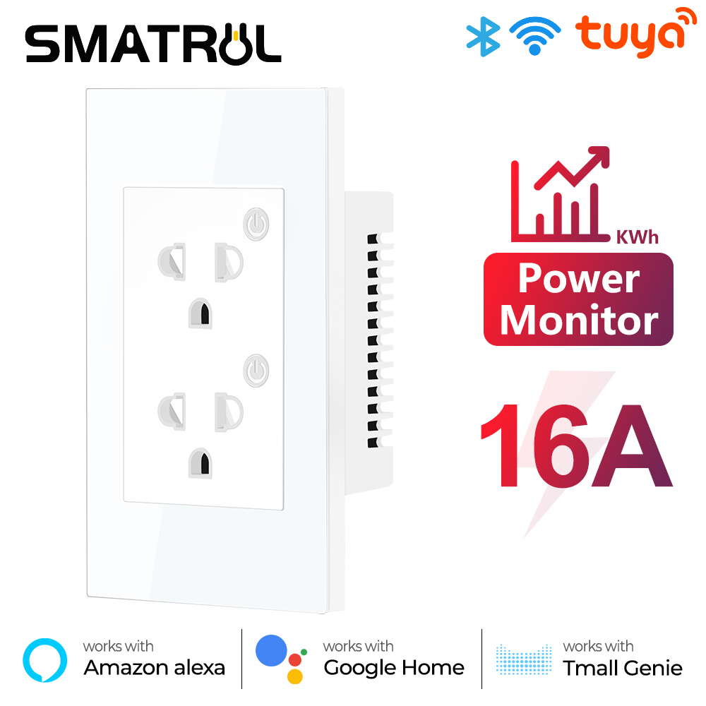 Smart Plug Energy Monitoring Wifi - 16A Tuya WiFi Bluetooth EU EU