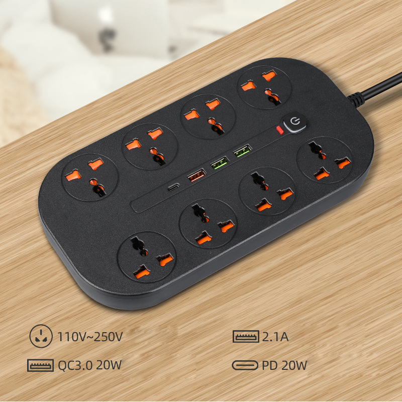 Smart Plug Surge Protector - ปลั๊กไฟป้องกันไฟกระชากพร้อมช่องเสียบไฟฟ้า 3 ช่อง USB 1 ช่อง