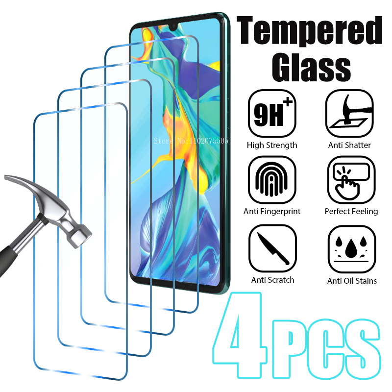 Smart Plug Surge Protector - 4PCSกระจกนิรภัยสําหรับHuawei P30 Pro P20 P40 Lite