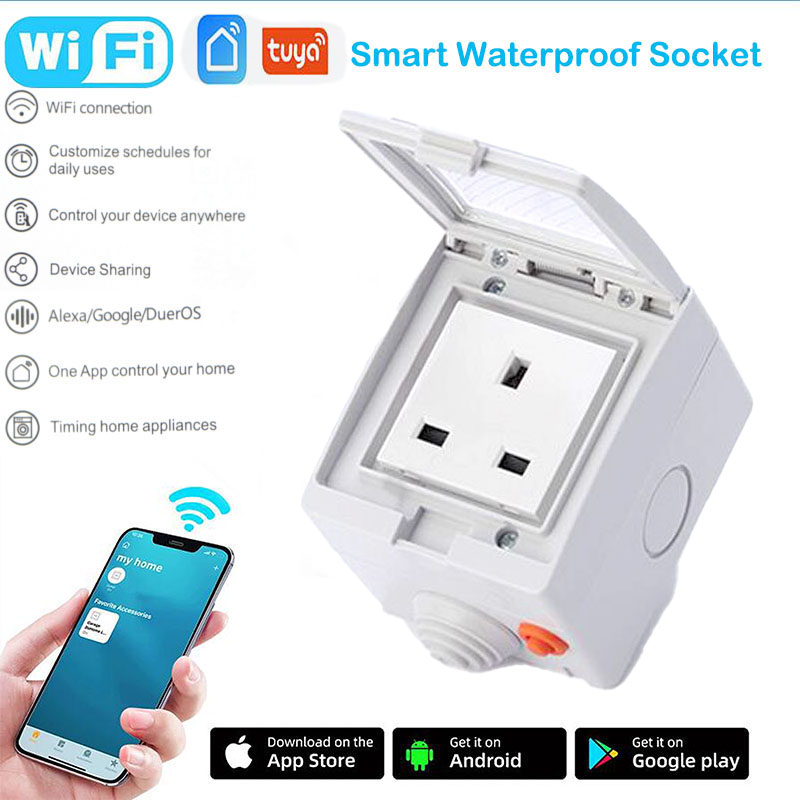Smart Socket 16A Tuya App - Tuya 16A Fr ,EU,UK,US WiFi สมาร์ทซ็อกเก็ต