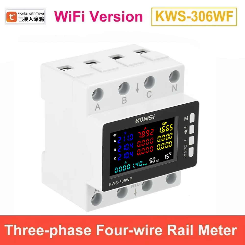 เครื่องวัดพลังงานไฟฟ้าแบบติดรา - Energy Meter Din Rail Wifi บทวิจารณ์และราคา