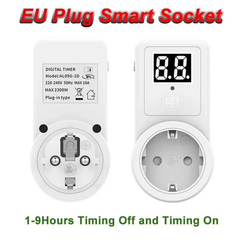 ตัวจับเวลาแบบดิจิตอล ปลั๊ก EU  - Smart Socket With Timer Countdown บทวิจารณ์และราคา