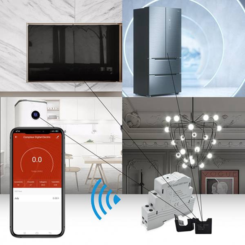 Tuya สมาร์ท WIFI ไฟฟ้า kWh เมต - Energy Meter Din Rail Wifi บทวิจารณ์และราคา