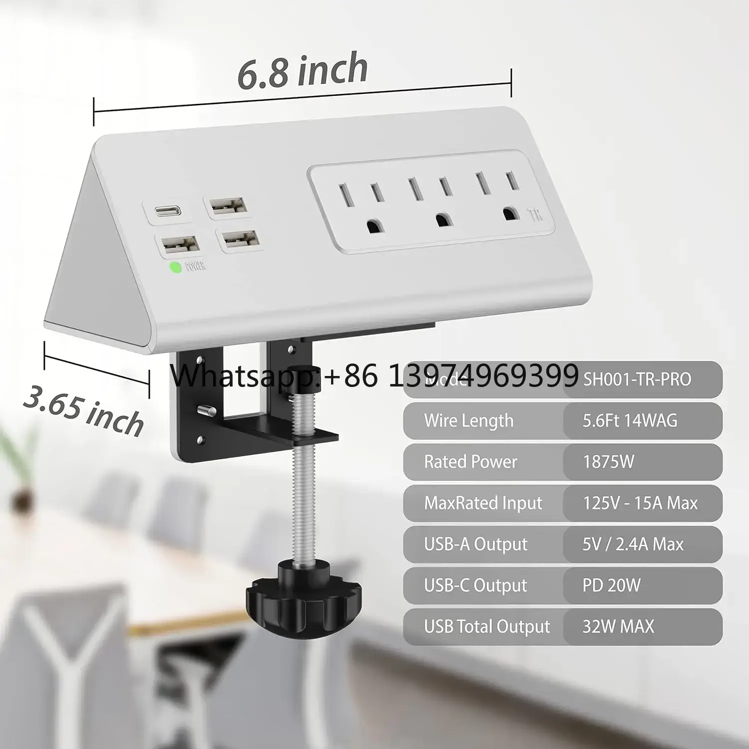 แท่นชาร์จไฟสำหรับโต๊ะทำงานพร้อ - Smart Power Strip 4 Outlet Usb บทวิจารณ์และราคา