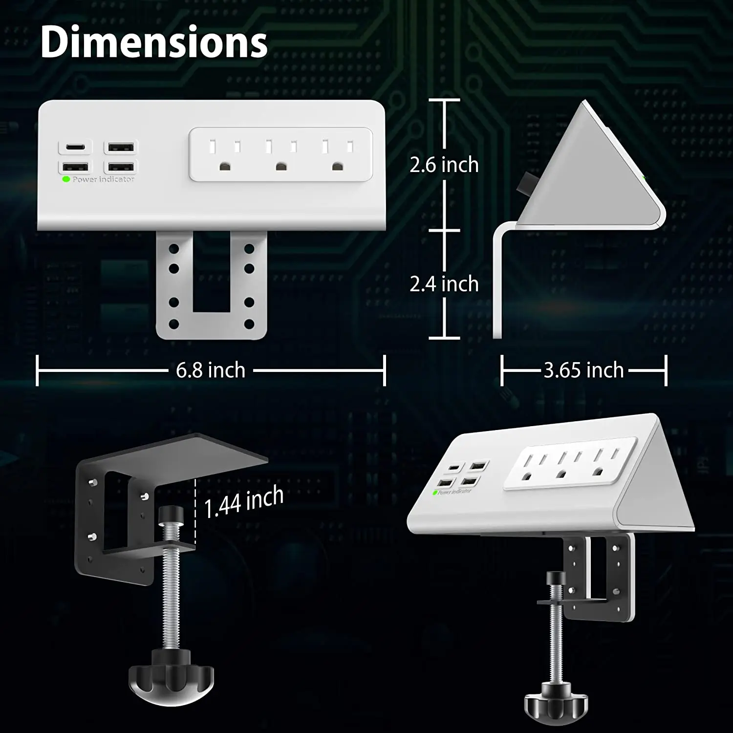 แท่นชาร์จไฟสำหรับโต๊ะทำงานพร้อ - Smart Power Strip 4 Outlet Usb บทวิจารณ์และราคา