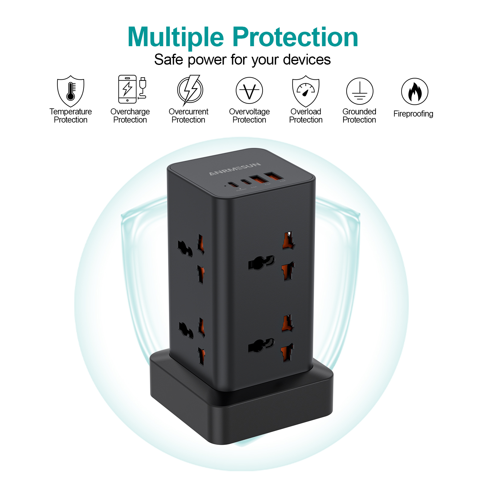 ปลั๊กพ่วงแบบทาวเวอร์ ปลั๊กแบบ  - Smart Plug Surge Protector บทวิจารณ์และราคา