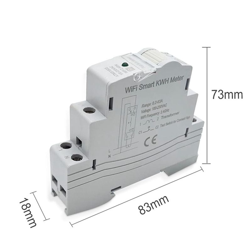 ABJI-2X ATMS1603 Tuya เครื่องว - Energy Meter Din Rail Wifi บทวิจารณ์และราคา