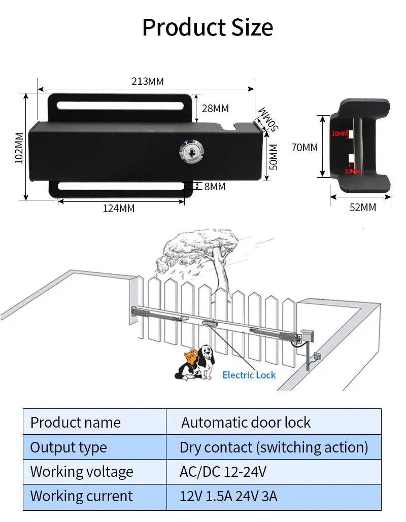 DC 12V/24V กลอนล็อคประตูไฟฟ้าอ - Smart Plug Outdoor Waterproof บทวิจารณ์และราคา