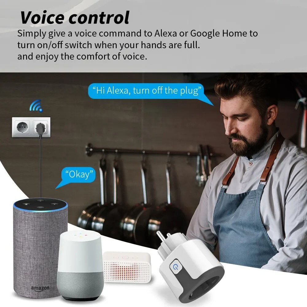 ปลั๊กไฟอัจฉริยะ WiFi EU ใช้งาน - Smart Plug Energy Monitoring Wifi บทวิจารณ์และราคา