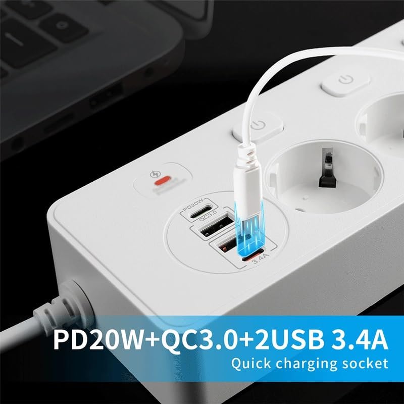 ปลั๊กไฟอัจฉริยะ EU KR พร้อมพอร - Smart Power Strip 4 Outlet Usb บทวิจารณ์และราคา