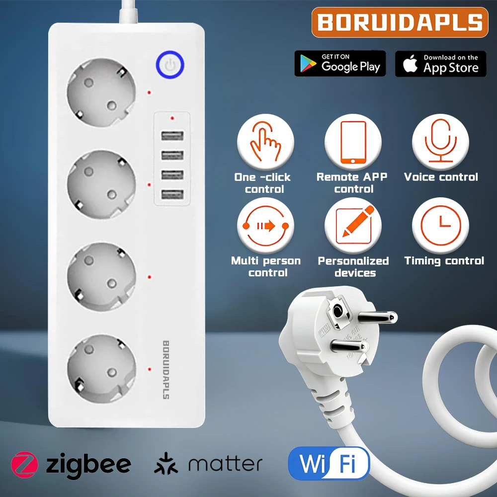 BORUIDAPLS ZigBee Matter WiFi  - Smart Plug Matter Thread บทวิจารณ์และราคา