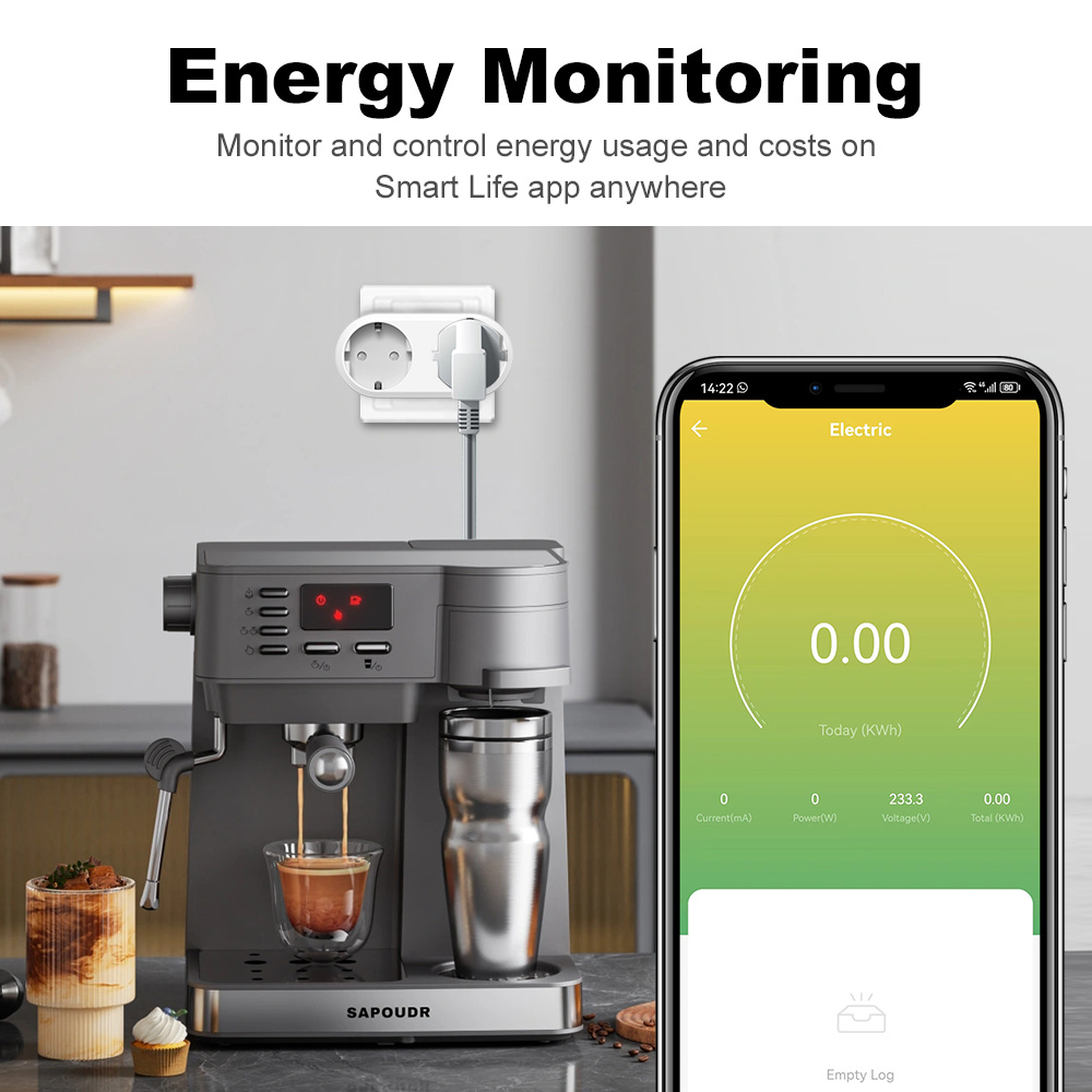 ปลั๊กไฟอัจฉริยะ WiFi แบบสองช่อ - Smart Socket 16A Tuya App บทวิจารณ์และราคา