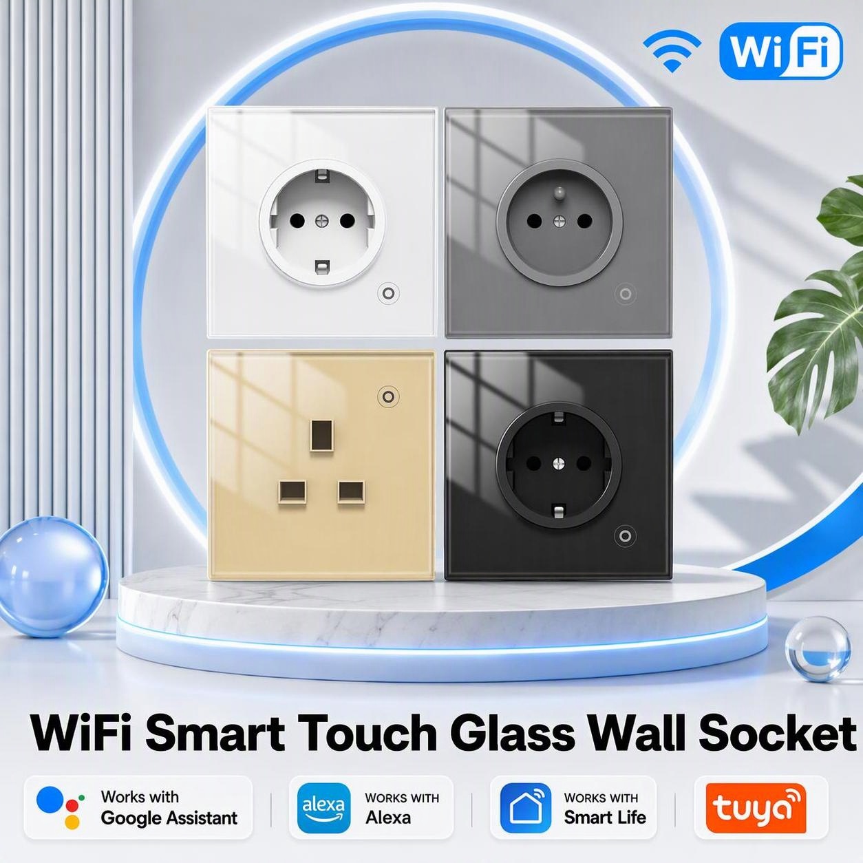 เต้ารับติดผนังอัจฉริยะ Tuya Wi - Smart Socket 16A Tuya App บทวิจารณ์และราคา