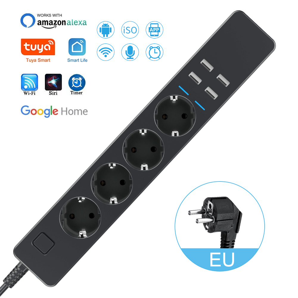 ปลั๊กไฟอัจฉริยะ Wifi 1.8M 3M 5 - Smart Power Strip 4 Outlet Usb บทวิจารณ์และราคา