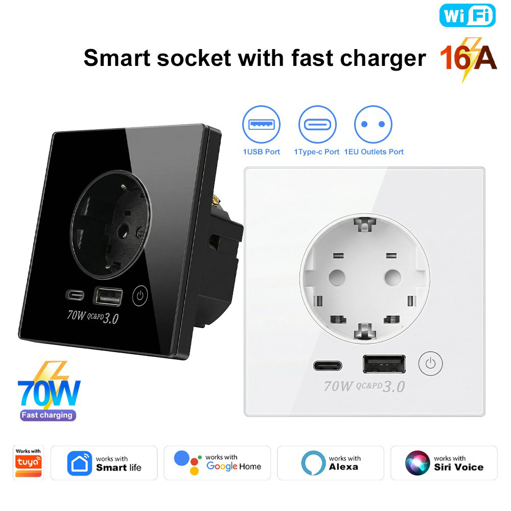 เต้ารับติดผนังอัจฉริยะ WiFi คว - Smart Socket 16A Tuya App บทวิจารณ์และราคา