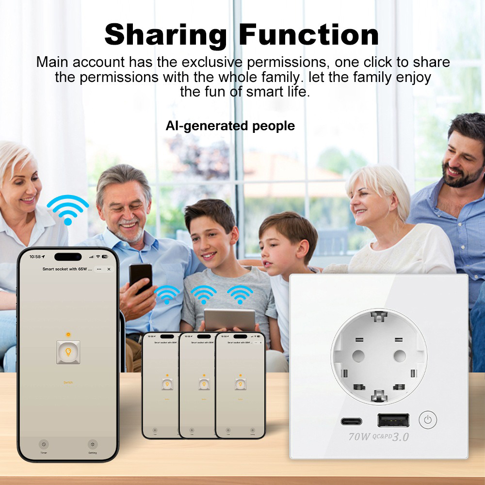 เต้ารับติดผนังอัจฉริยะ WiFi คว - Smart Socket 16A Tuya App บทวิจารณ์และราคา
