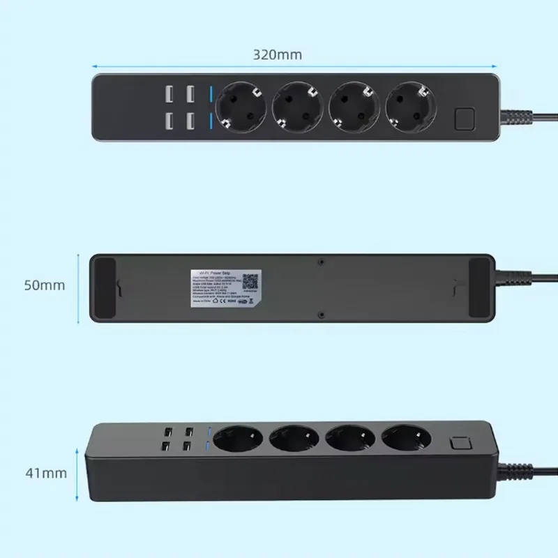 ปลั๊กไฟอัจฉริยะ รองรับ Wi-Fi 4 - Smart Power Strip 4 Outlet Usb บทวิจารณ์และราคา