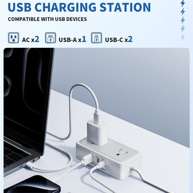 ปลั๊กพ่วงอัจฉริยะ AB41-5 ช่องเ - Smart Plug Surge Protector บทวิจารณ์และราคา