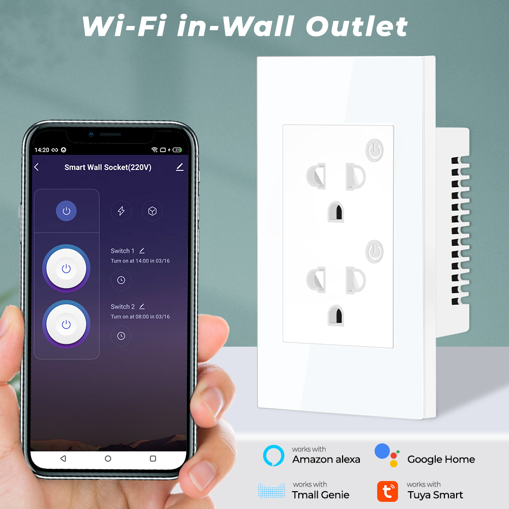 16A Tuya WiFi Bluetooth EU EU  - Smart Plug Energy Monitoring Wifi บทวิจารณ์และราคา