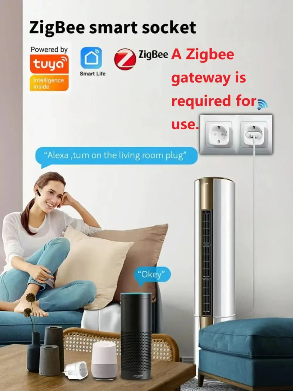 ทูยา ซิกบีสมาร์ทปลั๊ก 16A/20A  - Smart Plug Zigbee 16A บทวิจารณ์และราคา