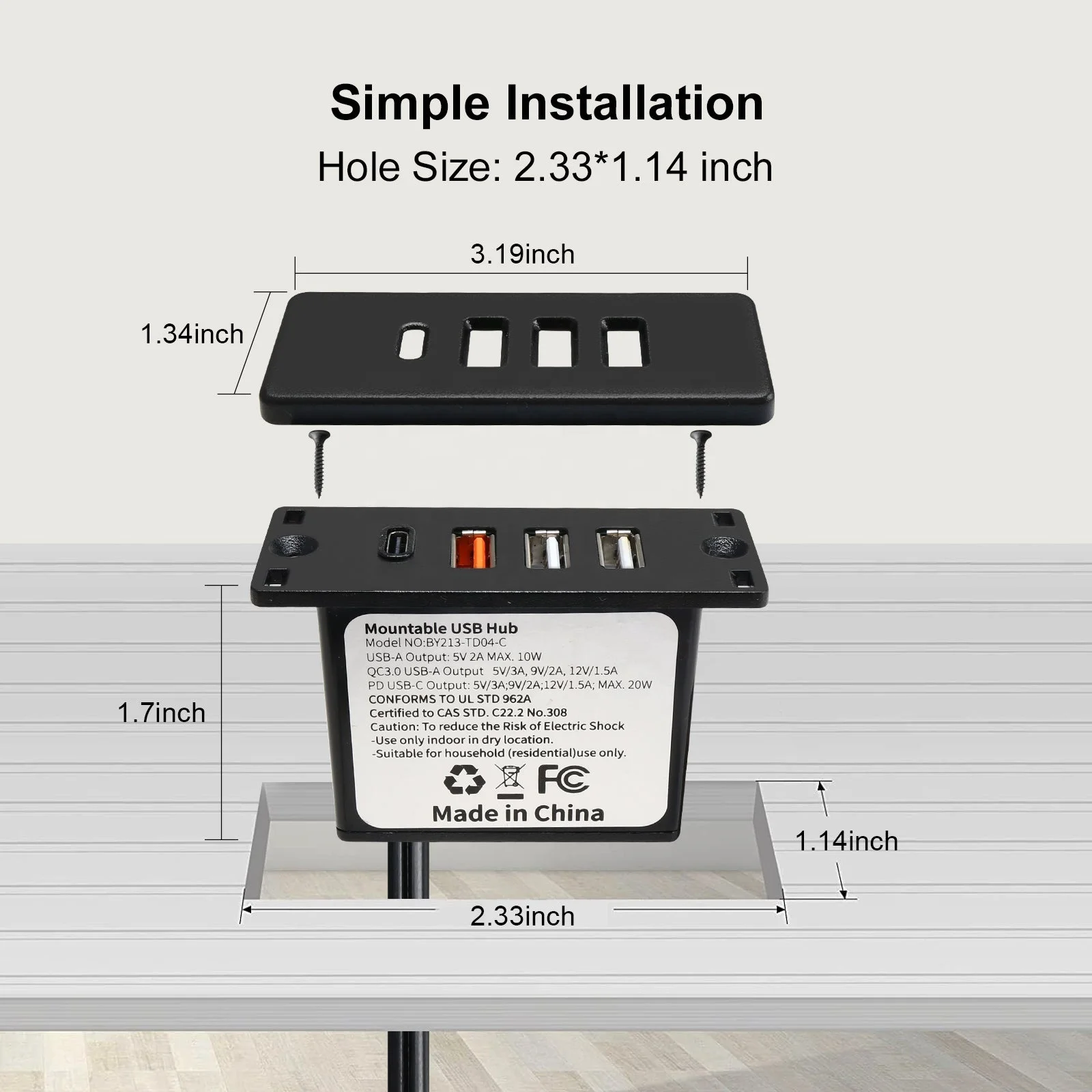 เต้ารับ USB C แบบฝังพร้อมระบบช - Smart Power Strip 4 Outlet Usb บทวิจารณ์และราคา
