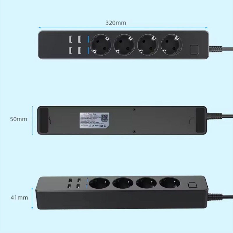 ปลั๊กไฟอัจฉริยะ WIFI พร้อมเต้า - Smart Power Strip 4 Outlet Usb บทวิจารณ์และราคา
