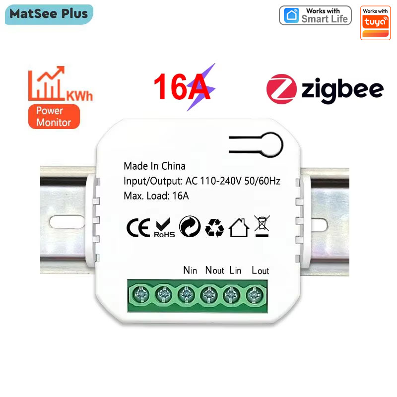 Tuya Smart ZigBee มิเตอร์ไฟฟ้า - Smart Plug Zigbee 16A บทวิจารณ์และราคา