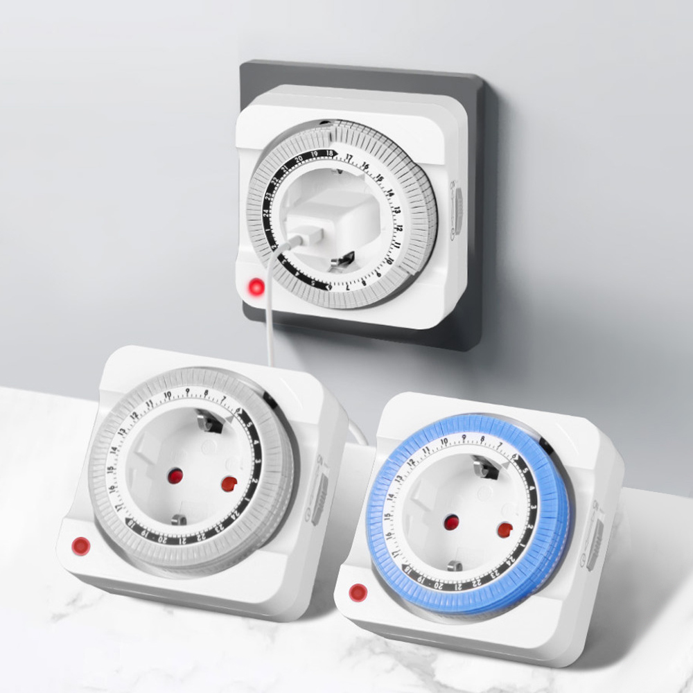 สวิตช์ตั้งเวลาแบบกลไก 24 ชั่วโ - Smart Socket With Timer Countdown บทวิจารณ์และราคา