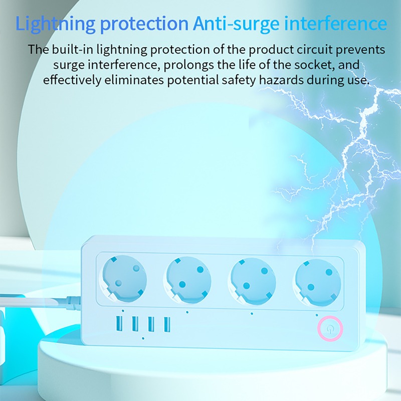 ปลั๊กพ่วงอัจฉริยะ WiFi ZigBee  - Smart Power Strip 4 Outlet Usb บทวิจารณ์และราคา