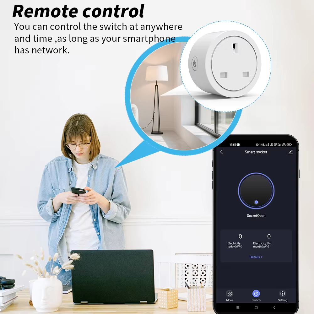 ปลั๊กไฟอัจฉริยะ WiFi 16A แบบ U - Smart Plug Energy Monitoring Wifi บทวิจารณ์และราคา
