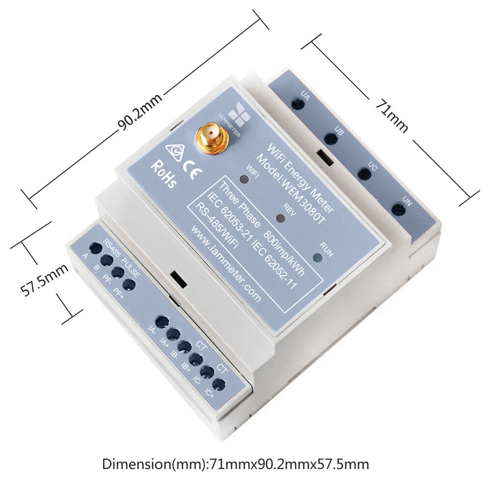 มิเตอร์วัดพลังงาน 3 เฟสแบบสองท - Energy Meter Din Rail Wifi บทวิจารณ์และราคา
