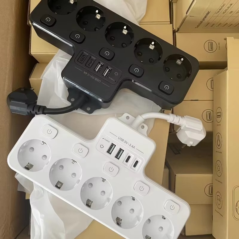 ปลั๊กไฟอเนกประสงค์มาตรฐาน EU ส - Smart Power Strip 4 Outlet Usb บทวิจารณ์และราคา