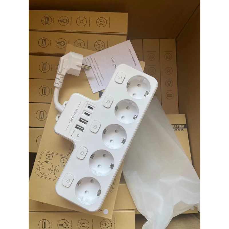 ปลั๊กไฟอเนกประสงค์มาตรฐาน EU ส - Smart Power Strip 4 Outlet Usb บทวิจารณ์และราคา