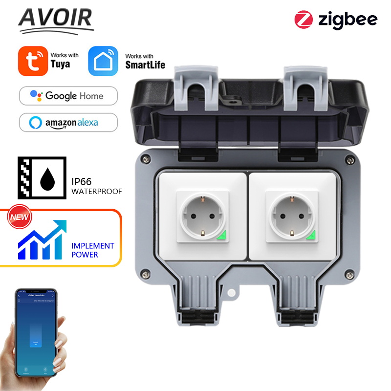 Avoir Tuya Zigbee ซ็อกเก็ตไฟฟ้ - Smart Plug Outdoor Waterproof บทวิจารณ์และราคา
