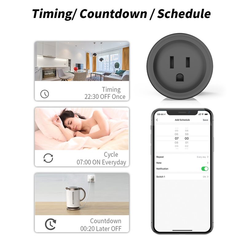 ปลั๊กไฟอัจฉริยะ WCS-TUYA พร้อม - Smart Plug Energy Monitoring Wifi บทวิจารณ์และราคา