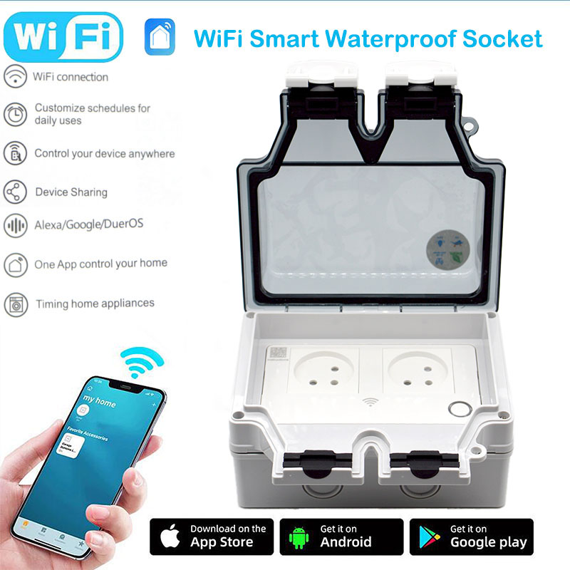 16A สมาร์ทซ็อกเก็ต IP66 ปลั๊กก - Smart Plug Outdoor Waterproof บทวิจารณ์และราคา