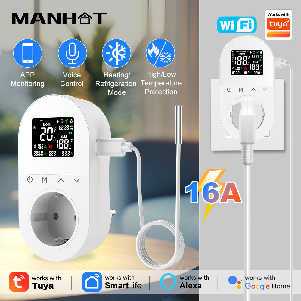 MANHOT ปลั๊กอัจฉริยะ WiFi 16A  - Smart Socket 16A Tuya App บทวิจารณ์และราคา