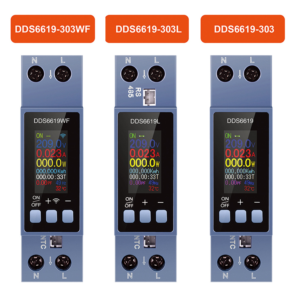 มิเตอร์วัดพลังงาน 8 in 1 แบบ W - Energy Meter Din Rail Wifi บทวิจารณ์และราคา