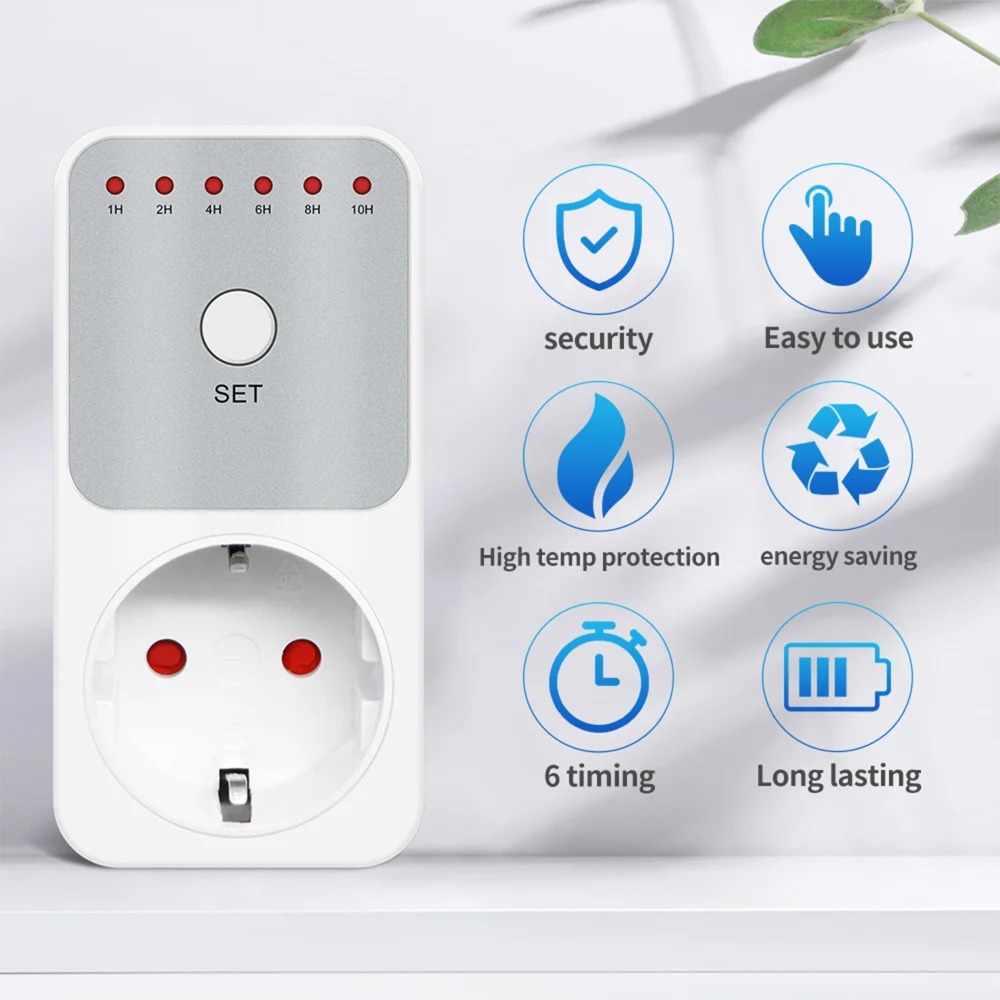 ปลั๊กตั้งเวลา 10 ชั่วโมง พร้อม - Smart Socket With Timer Countdown บทวิจารณ์และราคา