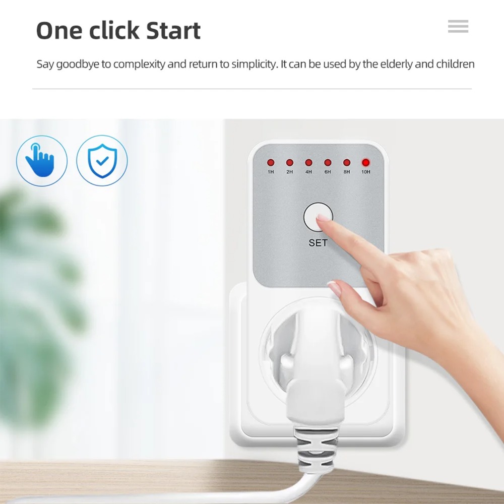 ปลั๊กตั้งเวลา 10 ชั่วโมง พร้อม - Smart Socket With Timer Countdown บทวิจารณ์และราคา