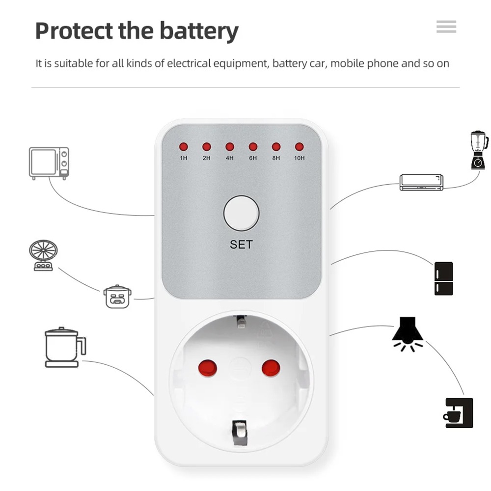 ปลั๊กตั้งเวลา 10 ชั่วโมง พร้อม - Smart Socket With Timer Countdown บทวิจารณ์และราคา