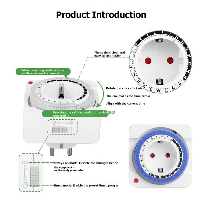 SYW-24 ตัวตั้งเวลาเปิด-ปิดอัตโ - Smart Socket With Timer Countdown บทวิจารณ์และราคา