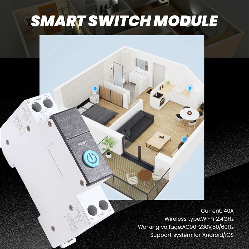 L68A 40A Tuya มิเตอร์วัดพลังงา - Energy Meter Din Rail Wifi บทวิจารณ์และราคา